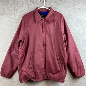 Vintage 70s Sir Jac Men's Jacket Snap button fleece lined size M